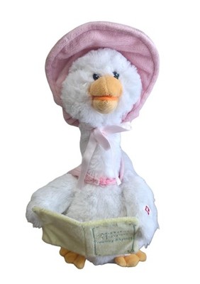Cuddle Barn Mother Goose Animated Talking Musical Plush Toy 14  Nursery Rhymes