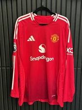 Manchester United Adidas Home RONALDO 7 Red Authentic Long Sleeve 24/25 2XL XXL