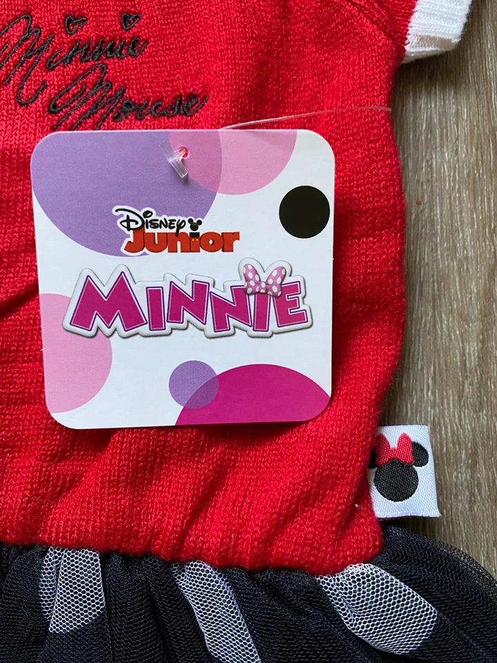 DISNEY JUNIOR Nuevo Vestido o Disfraz de Minnie Mouse~Niña Talla 3T~Mangas Cortas~NUEVO CON ETIQUETAS Foto 3 de 4