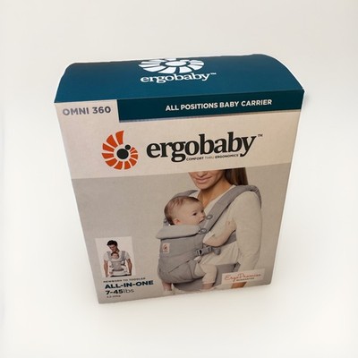 Ergobaby Omni 360 Baby Carrier Pearl Gray 7 45 lbs All Carry Positions New OB