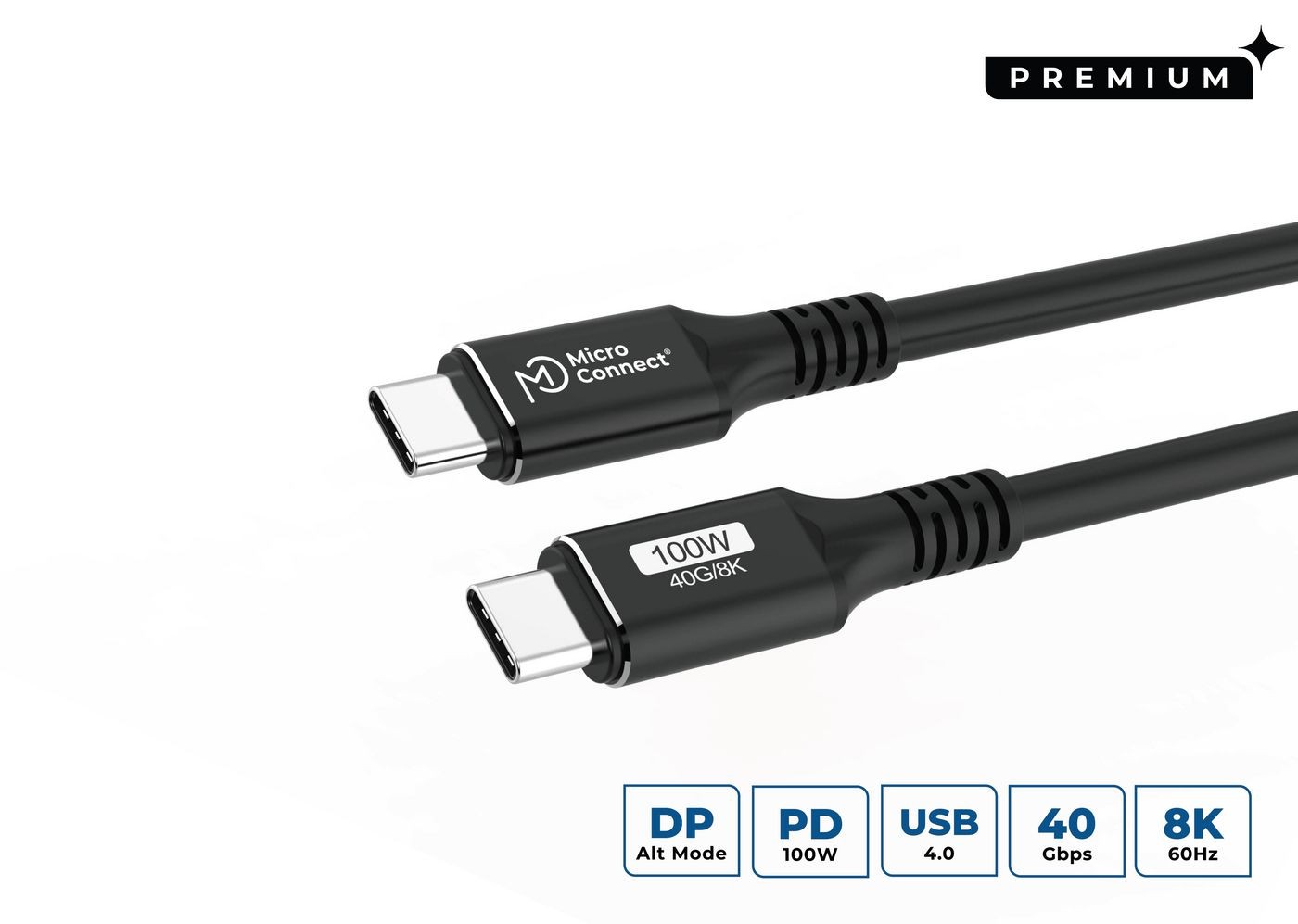 MicroConnect USB4CC3 Premium USB4 USB-C cable 3m