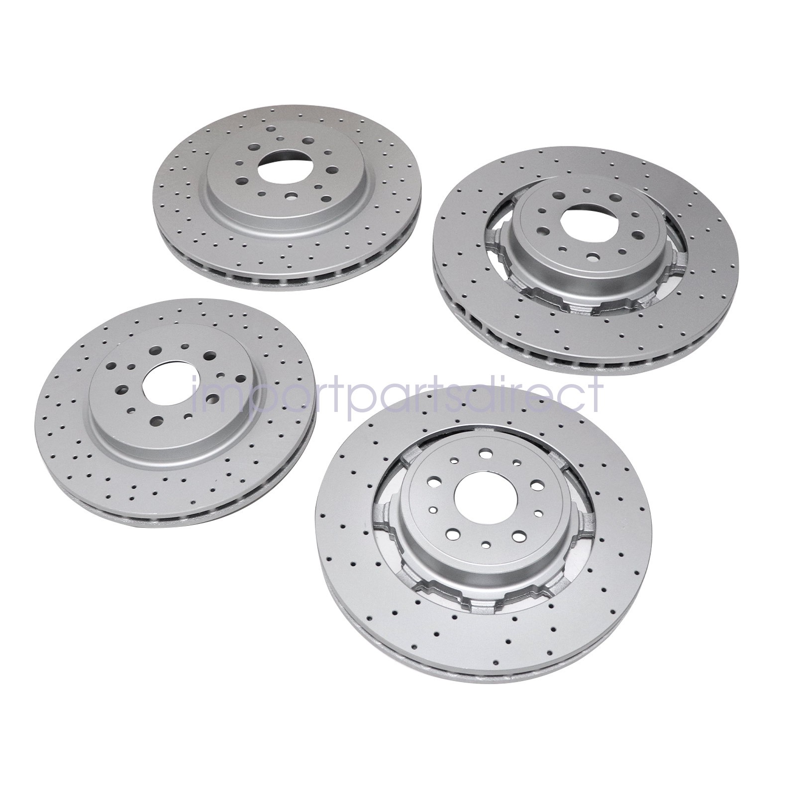 4PCS Brake Rotors Front+Rear For Maserati GranCabrio 2010 - 2019 235318 228411
