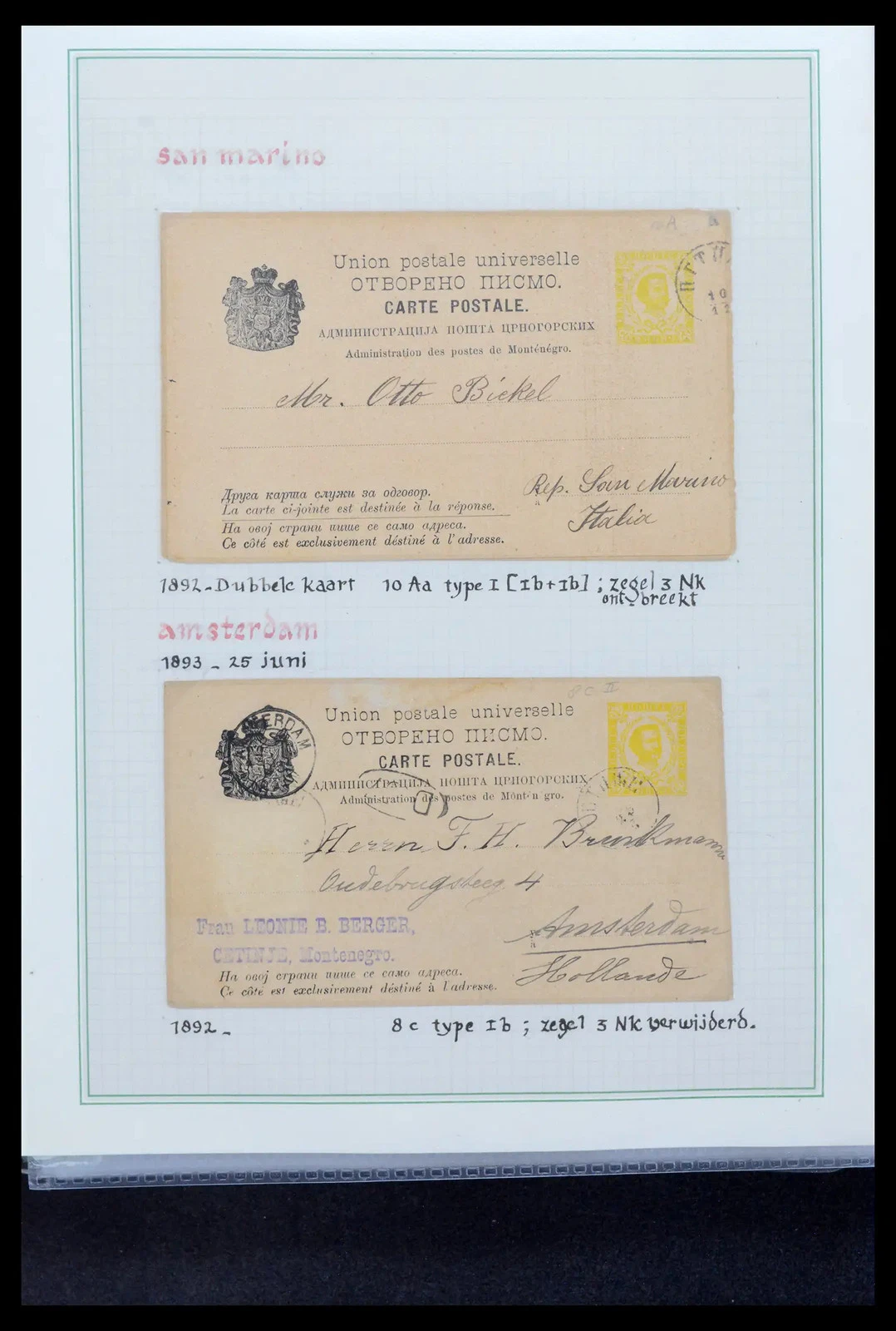 Montenegro stamp collection