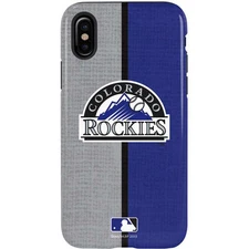 Skinit MLB Colorado Rockies Pro Split Color Case for iPhone X & XS (5.8")