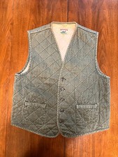 Vintage Adirondack Olive Green Diamond-quilted Vest Large