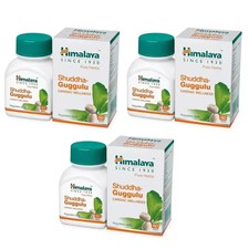 3X Shuddha Guggulu Himalaya 60 Tabs Each With Long Expiry  Free Shipping