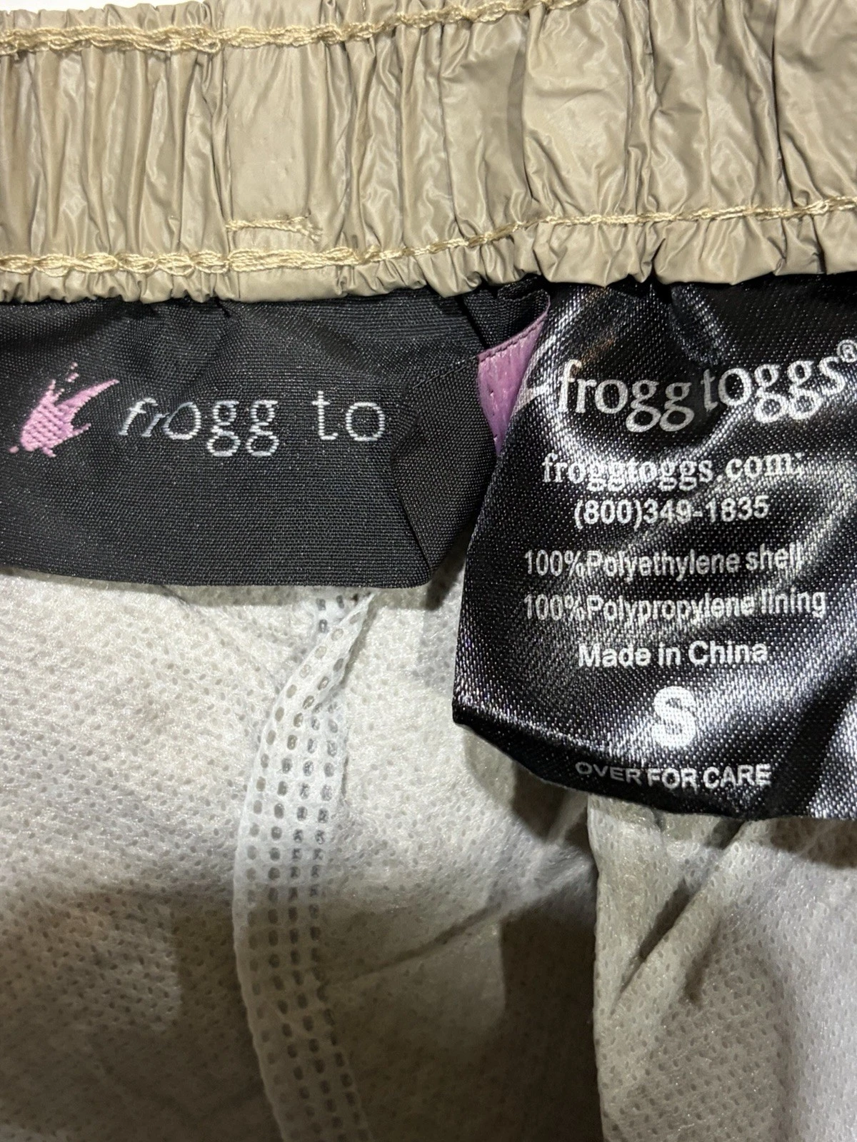 Frogg Toggs Womens Ultra-Lite2 Rain Suit Small Khaki Jacket Pants Packable New - product detail image 12