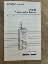 Radio Shack PRO-50 Programmable Scanner Owner's Manual UHF Band
