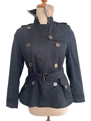 Burberry London Damen Trenchcoat kurz Modell Chelsea schwarz Doppelknopf