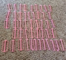 Vintage Lot 40 Plastic Perm Rollers Hair Pieces Foam Rubber Missing