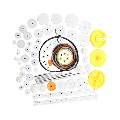 82PCS/Set Plastic Gear DIY Technology Set for Toy Motor Car Robot Model Kit