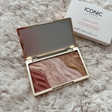 ICONIC London Warm Lights Baked Eyeshadow Palette 10g Nude Shimmer NEW RRP £24