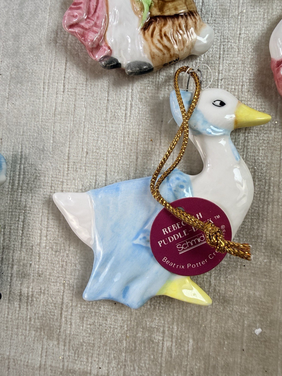 Vintage Schmid Porcelain Beatrix Potter Vintage Ornament Set Lot Of 11 1982-1987