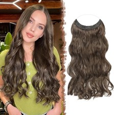 Cheveux Extension Longues Ondul es Ricci Posticci Marrons Marron 50cm Inivisibi