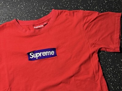 Supreme Box Logo Tee Purple Red Embroidered Mens MEDIUM | eBay