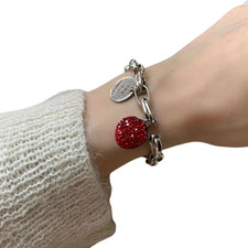 925 Sterling Silver Women Bracelet Simple Vintage Bangle  Xmas  New Year Gift