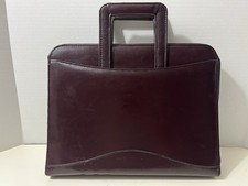 LEED  S 1000 Series Brown Leather Portfolio Organizer Zip Around Padfolio