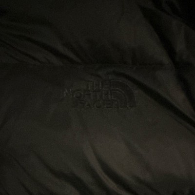 The North Face Unisex L Black Hooded Puffer Jacket Full Zip Mid-Length