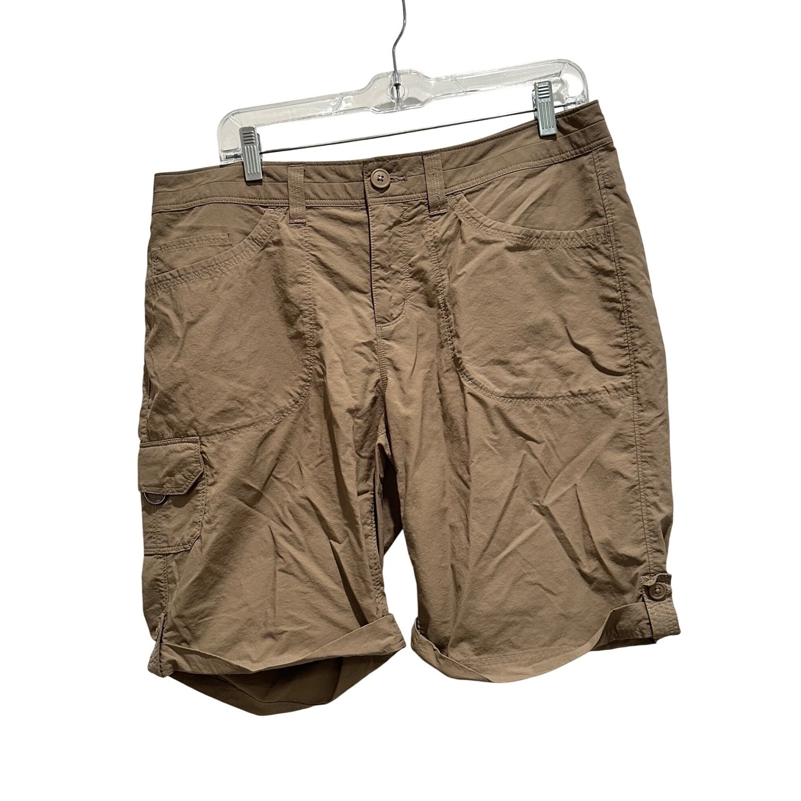Mountain Hardwear Cargo Shorts Beige Nylon Hiking Outdoor Womens 12/44 Gorpcore
