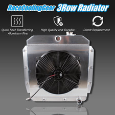 3 Row Radiator Shroud Fan For 1955-1959 Chevy Panel Suburban Heavy Duty Cooling