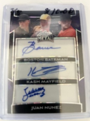 2025 Leaf Metal Triple Auto #TA-3 Bateman Mayfield Nunez #3/8