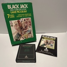 Atari 2600 Black Jack Complete Casino & Cards Game w/ Box & Manual (1978) image