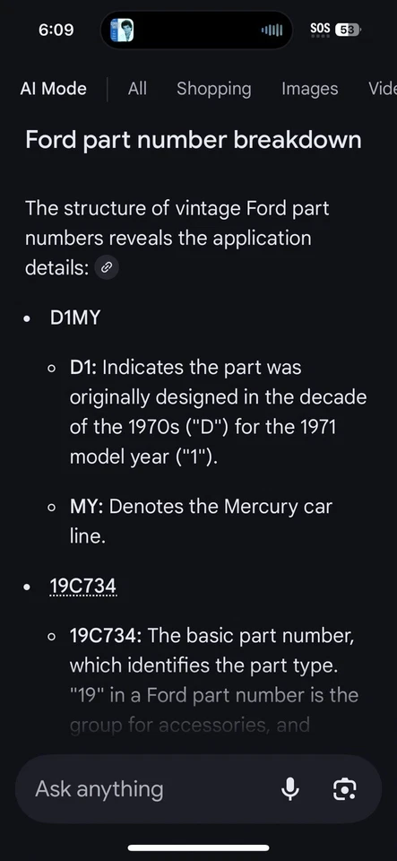 Nuevo sensor de temperatura de aire acondicionado Mercury Montery or Marquis 1971 1972 Asy D1MY-19C734 Foto 3 de 4