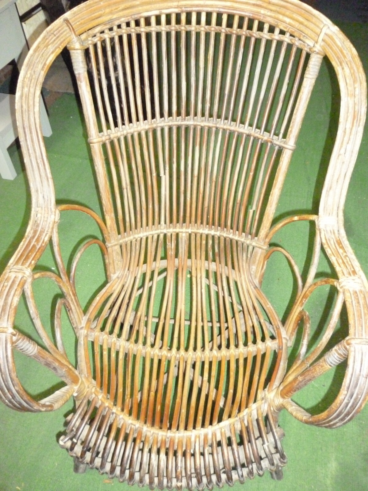 Vintage Bamboo/Cane/Wicker Armchair in VGC eBay