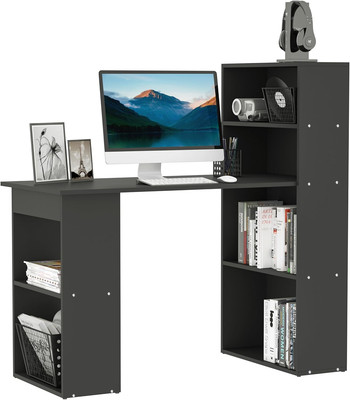 120Cm Moderner Computertisch Bücherregal Arbeitszimmertisch Arbeitsplatz PC Laptop Schreiben