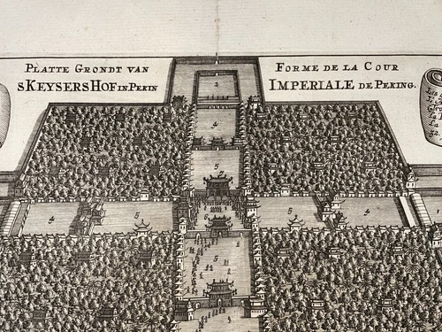 CHINA PEKING PEKING KAISERPALAST 1665 JOHAN NIEUHOF GROSSE ANTIKE ANSICHT - Bild 2 von 6