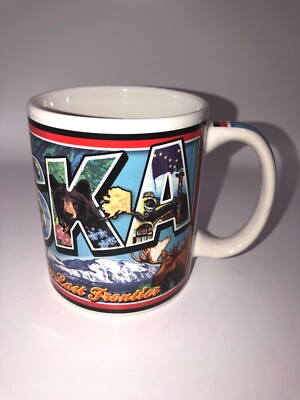 Alaska The Last Frontier Coffee Mug Postcard Style Arctic Circle Cup Tea |  eBay