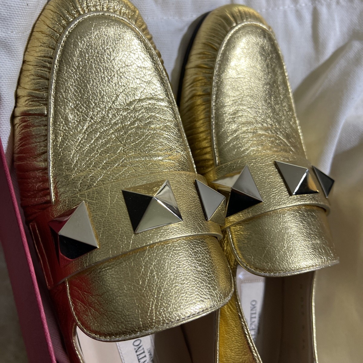 メタリック★レザー★ロゴ★ローファー★ VALENTINO GARAVANI Vロゴ シグネチャー カーフスキン ローファー for メンズ インチ