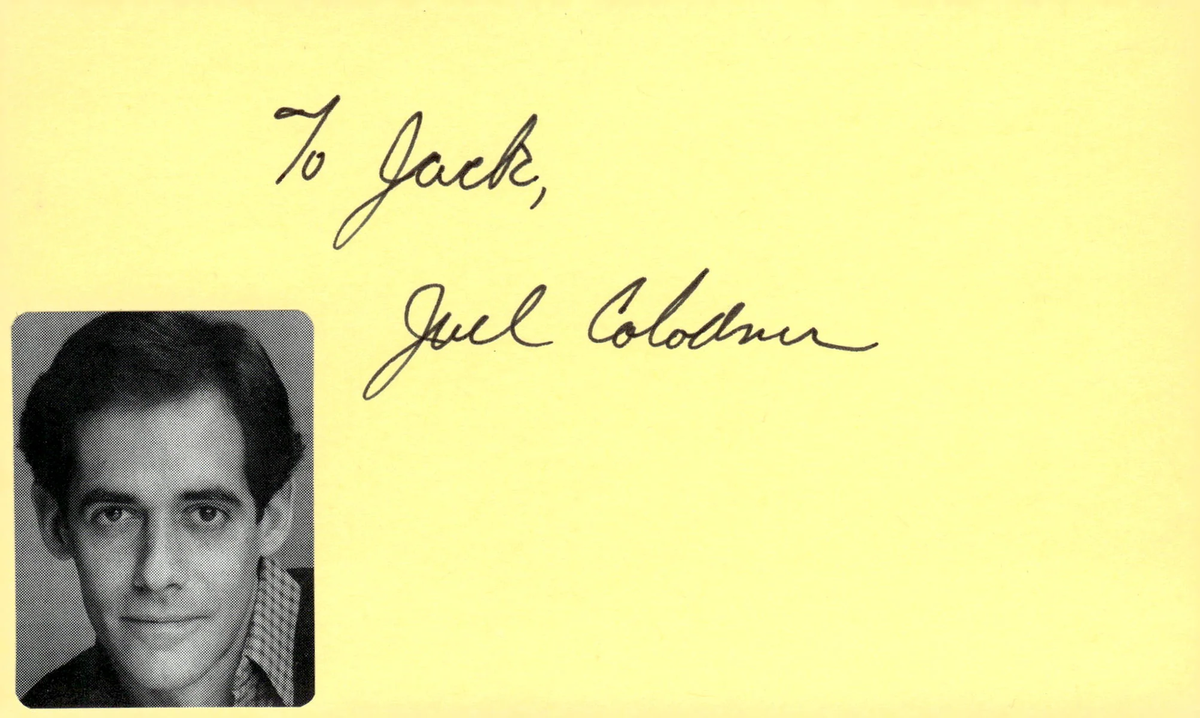 Joel Colodner Signed Auto 3x5 Index Card Remington Steele | eBay