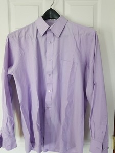 adolfo purple mens shirt medium light dress