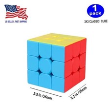 Qiyi Speed Cube Smooth Magic Puzzle Twist Gift Toy 3x3x3 Stickerless Cube