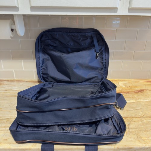 VTG Lands End Direct Merchants Blue Rigger Canvas Messenger Briefcase Bag - Picture 15 of 22