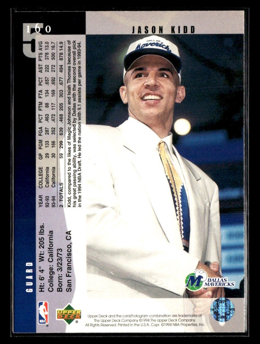 NBA UPPERDECK BLACK Jason kidd auto