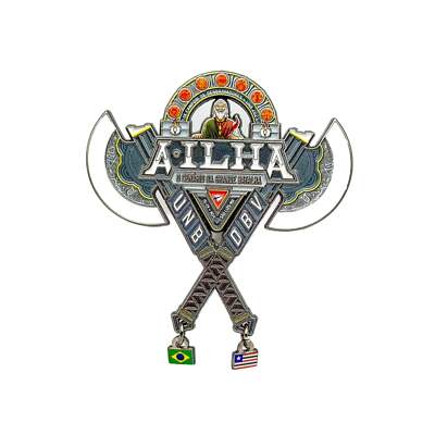 UNB A ILHA Dual Axe Glow in the Dark Pin