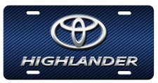 HIGHLANDER Inspired Art on  Blue simulated carbon fiber Aluminum License Plate