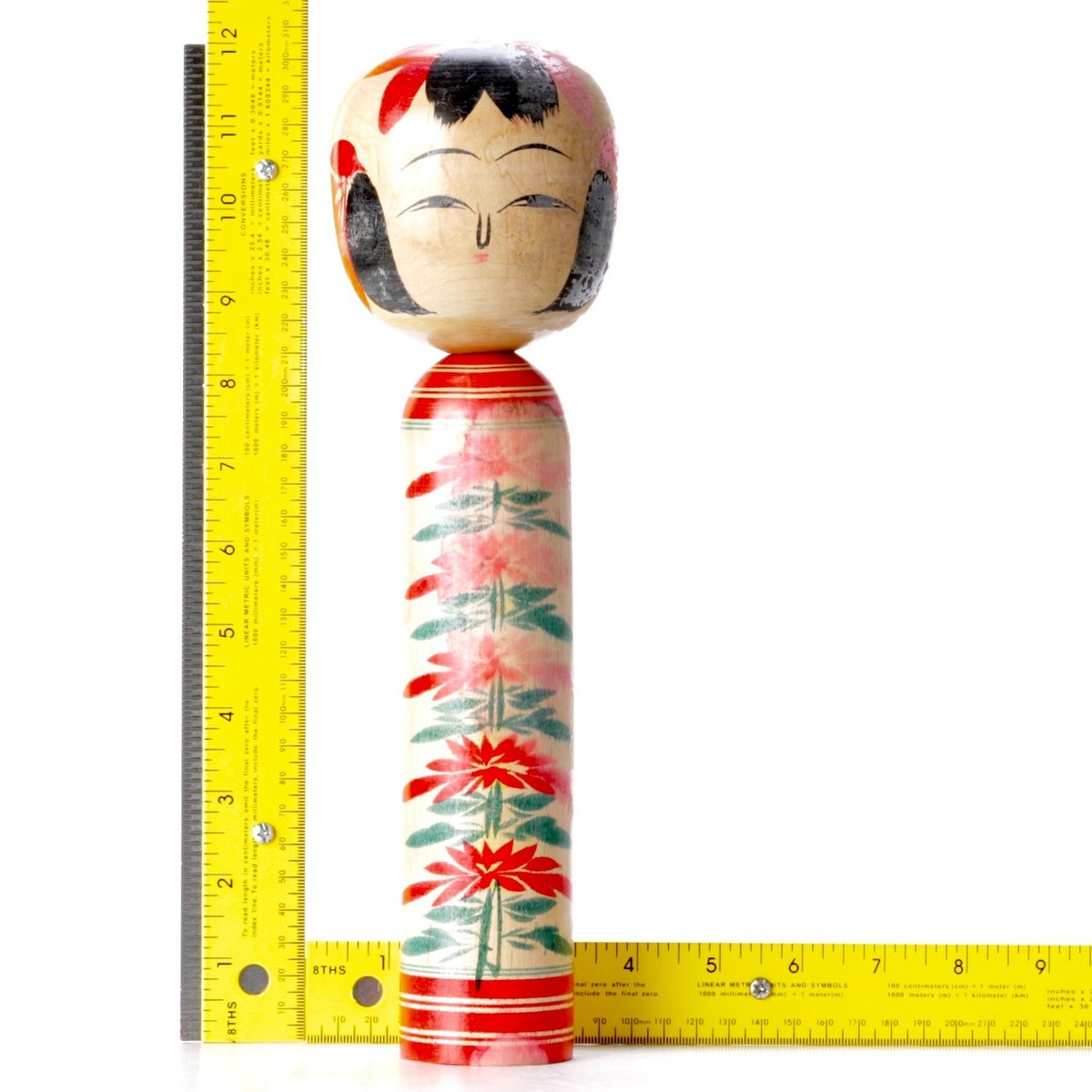 Vintage Signed Japanese Wooden Kokeshi Doll 12