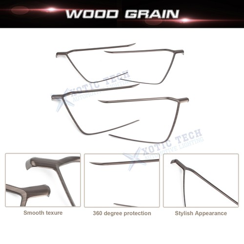 For Toyota RAV4 2019-2025 Wood Pattern Door Upper Armrest Strip Overlay Trim 4X - Picture 6 of 10