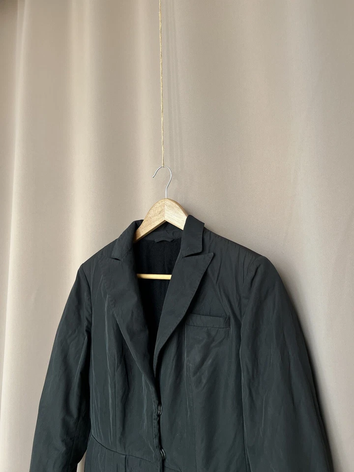 Abrigo Brunello Cucinelli Mujer Talla 44 Negro Botón Chaqueta Cuello en V Foto 4 de 4