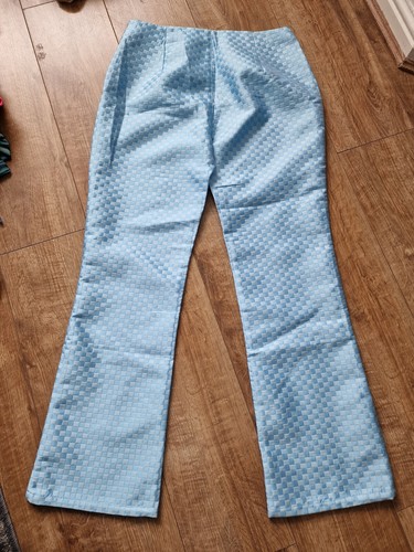 Asos Design Womens Blue Patter Trousers Uk Size 10 New - Picture 5 of 7