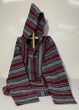 XXXL 3XL BAJA SURFER HOODIE SKATER JACKET MEXICAN PONCHO HOOD POCKET WARM NWT