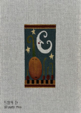 Melissa Shirley Handpainted Needlepoint Canvas 13ct 589B 6x3 Halloween Pumpkin