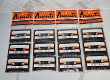 Avanti Lot of 12 Blank C-60 Low Noise Audio Cassette Tapes 4 - 3 Packs