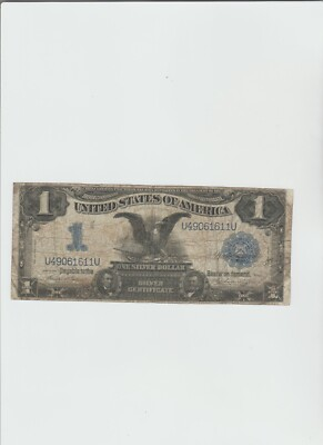 #ad #ad 1899 $1 Silver Certificate Black Eagle in circulated condition $210.00