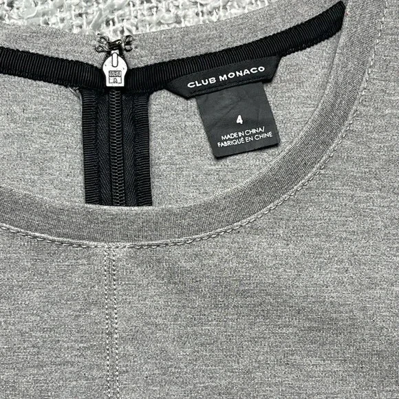 VESTIDO CLUB MONACO 'CECILIA' VANGUARDISTA DE NEGOCIOS INFORMAL PARA MUJER TALLA 4 IMITACIÓN CUERO Foto 4 de 4