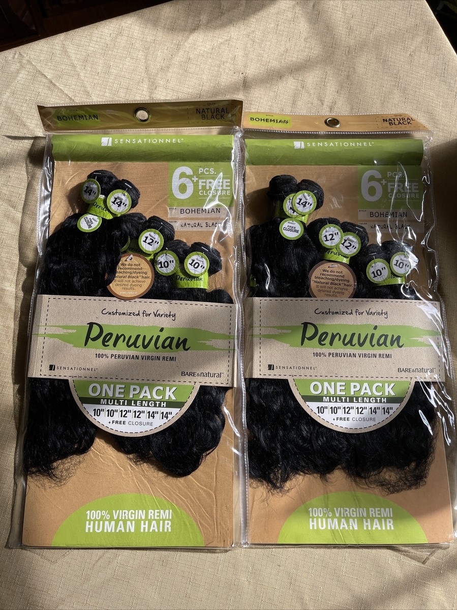 Lot of 3 Packs Peruvian/Bohemian 100% Human Hair Virgin Remi