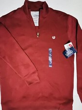 Chaps 1/4 Zip Neck Pullover Sweater Mens Sweatshirt New   